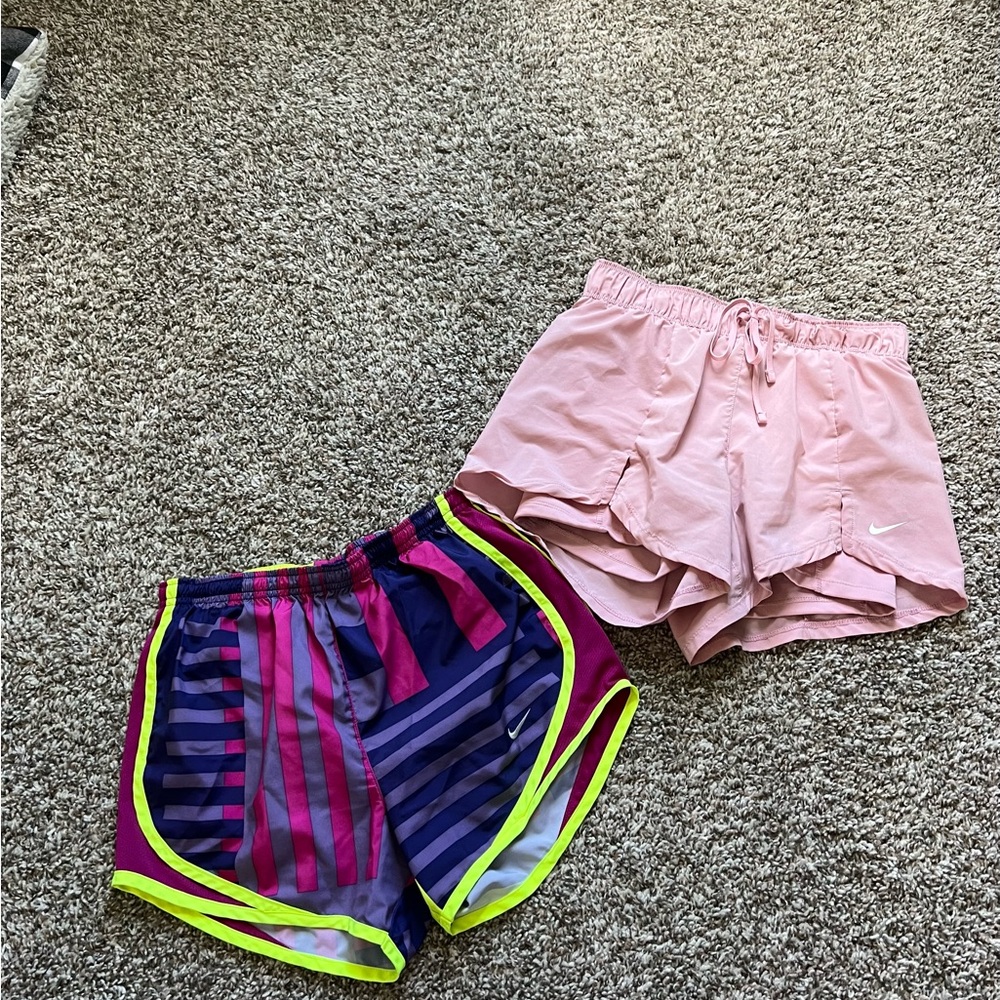 Nike Pink and Purple Athletic Shorts